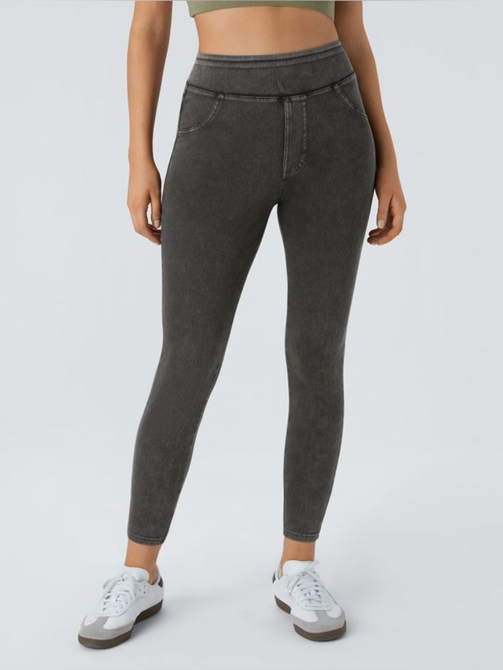 Halara Flex™ High Waisted Pocket Denim Casual medium